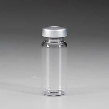 Health Care Logistics Empty Vial Borosilicate Glass 10 mL Stopper Cap - 18493