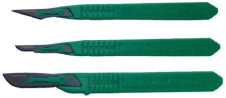 Newmatic Medical - Scalpel No. 11 Titanium / Plastic Classic Grip Handle Sterile Disposable - 12558