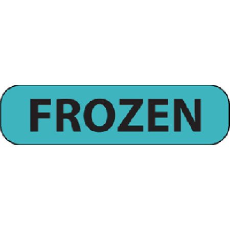 MedVision - Pre-Printed Label Laboratory Use Blue Paper FROZEN Black Temperature Control 3/8 X 1-7/16 Inch - MV02SB6625