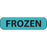 MedVision - Pre-Printed Label Laboratory Use Blue Paper FROZEN Black Temperature Control 3/8 X 1-7/16 Inch - MV02SB6625