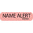 Precision Dynamics MedVision Pre-Printed Label Communication Fill In NAME ALERT Fluorescent Red 3/8 X 1-7/16 Inch - V02FR0047