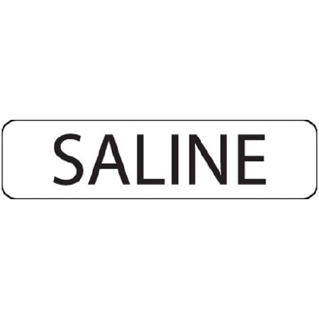 MedVision - Drug Label Anesthesia Label Saline White 5/16 X 1-1/4 Inch - MV01SW7409