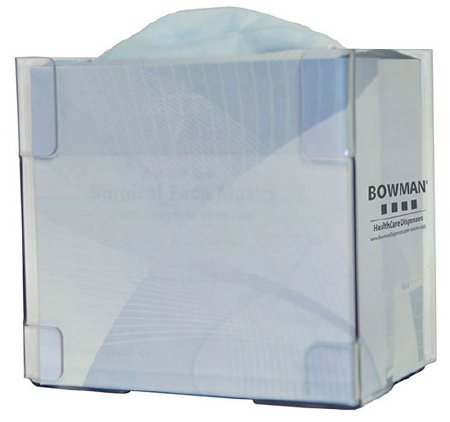 Bowman - PPE Dispenser BOWMAN Wall Mount 1-Box Capacity Clear 5.58 X 7.6 X 8.08 Inch PETG Plastic - FP-122