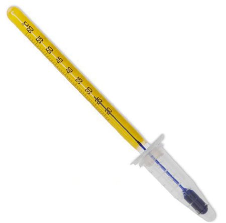Market Lab - Liquid-in-Glass Thermometer Celsius 18° to 60°C Partial Immersion Does Not Require Power - 1688