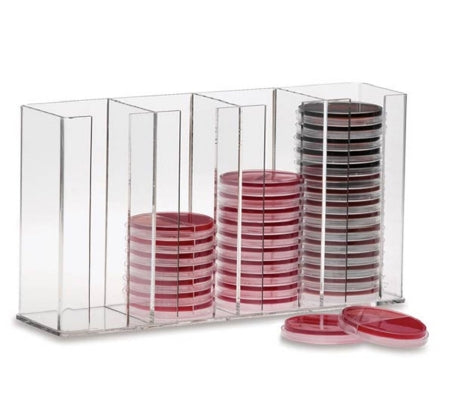Market Lab Inc Holder 4 X 4 X 9 Inch, 4.25 X 6.43 Inch ID, 4 X 4.12 X 8.7 Inch OD, 1-Place For 100 mm Media Plates - 7009
