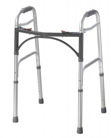 Drive Medical drive Deluxe Dual Release Folding Walker Aluminum Frame 350 lbs. Weight Capacity 32 to 39 Inch Height - 10224-4