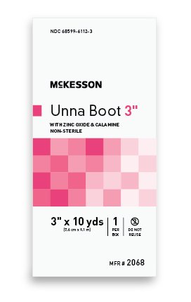 McKesson McKesson Unna Boot 3 Inch X 10 Yard Cotton Zinc Oxide, Calamine NonSterile - 2068