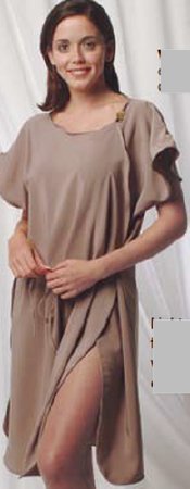 Rainey Compression - Patient Exam Gown Up to 3X-Large Black Reusable - WG_1X3X_B