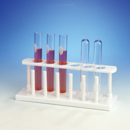 Bel-Art Products RACK TEST TUBE 6PL WHT 12/CS - 18527-0000