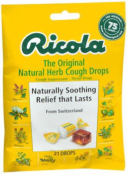 Ricola - Cold and Cough Relief 4.8 mg Strength Lozenge 21 per Bag - 36602079172