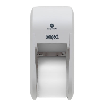 Compact - Toilet Tissue Dispenser Translucent White Stainless Steel Manual 2 Rolls Vertical Mount - 56767A
