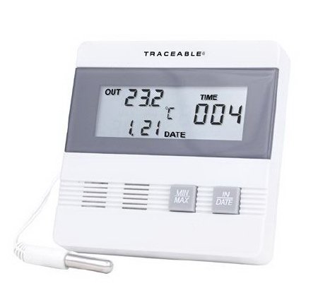 Traceable - Refrigerator / Freezer Thermometer Fahrenheit / Celsius -40° to +176°F Flip-out Stand / Wall Mount - 90002-01