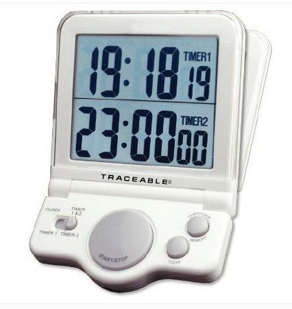 Traceable - Electronic Alarm Timer 2 Channel, Jumbo Display 24 Hours LCD Display - 98766-77