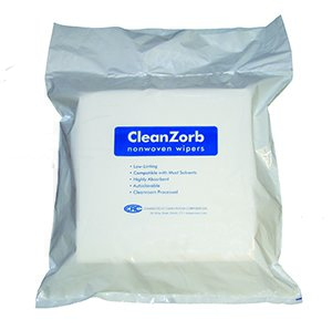 Connecticut Clean Room CCRC Cleanroom Wipe ISO Class 7 White NonSterile Cellulose / Polyester 12 X 12 Inch Disposable - CR12-150