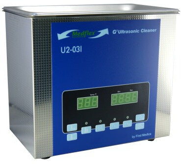 First Medica Medflex Premium G2 Ultrasonic Cleaner 0.8 gal. 3-4/5 X 5-1/5 X 9-1/3 Inch - UC-03L