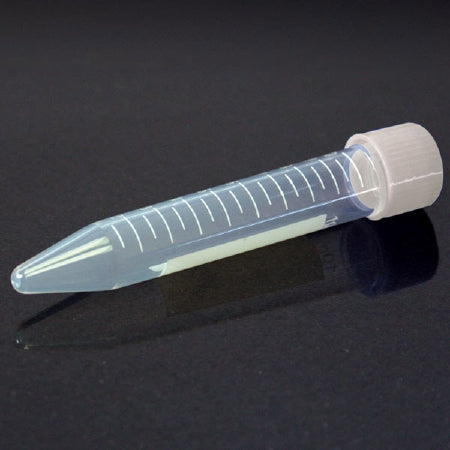 Globe Scientific - Centrifuge Tube Conical Bottom Plain 16 X 100 mm 10 mL Without Color Coding Screw Cap Polypropylene Tube - 6292