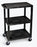 Luxor Tuffy Utility Cart 18 X 24 X 34 Inch 3 Shelves Black - WT34S