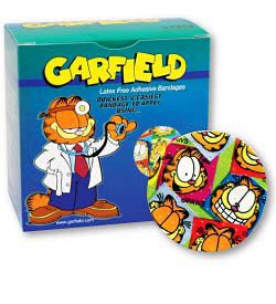Medibadge - Adhesive Spot Bandage 7/8 Inch Plastic Round Kid Design (Garfield) Sterile - AB72