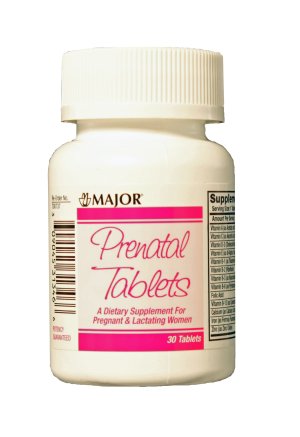 Major Pharmaceuticals Major Prenatal Vitamin Supplement Vitamin / Folic Acid 27 mg - 0.8 mg Strength Tablet 30 per Bottle - 904531346