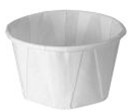 Saalfeld Redistribution Solo Souffle Cup 3.25 oz. White Paper Disposable - 325-2050