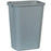 Saalfeld Redistribution Deskside Trash Can 41-1/4 Quart Rectangular Gray LLDPE Open Top - FG295700GRAY