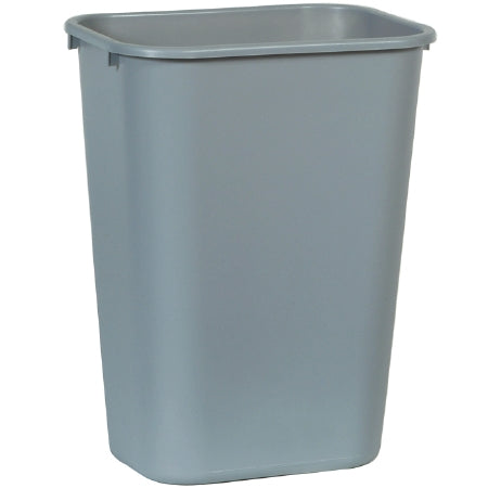 Deskside - Trash Can 41-1/4 Quart Rectangular Gray LLDPE Open Top - FG295700GRAY