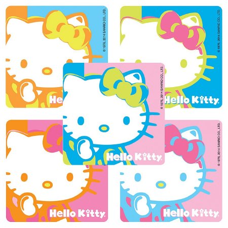Smilemakers  100 Per Unit Hello Kitty Warhol Sticker 2.5 Inch - ST794B
