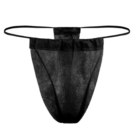 The Systems Group - Thong Panty Black One Size Fits Most Disposable - SPA-2
