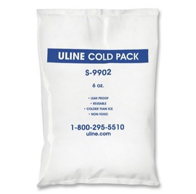 Uline Cold Pack General Purpose 6 oz. 5-1/2 X 4 X 3/4 Inch Refrigerant Gel Reusable - S-9902