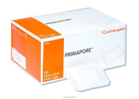 Smith & Nephew Primapore Adhesive Dressing 2 X 3 Inch Polyester Rectangle White Sterile - 7133