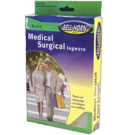 DJO Bell-Horn Anti-Embolism Stockings Knee High Small Beige Open Toe - 11320S