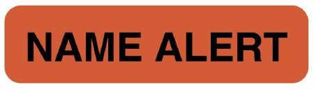 United Ad Label UAL Pre-Printed Label Safety Data NAME ALERT Fluorescent Red 5/16 X 1-1/4 Inch - ULHN116
