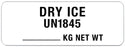 UAL - Pre-Printed Label Advisory Label White Paper Dry Ice Shipping L Quality Control Label 3 X 1-1/8 Inch - ULUN1845