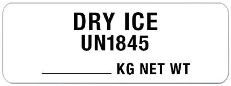 UAL - Pre-Printed Label Advisory Label White Paper Dry Ice Shipping L Quality Control Label 3 X 1-1/8 Inch - ULUN1845