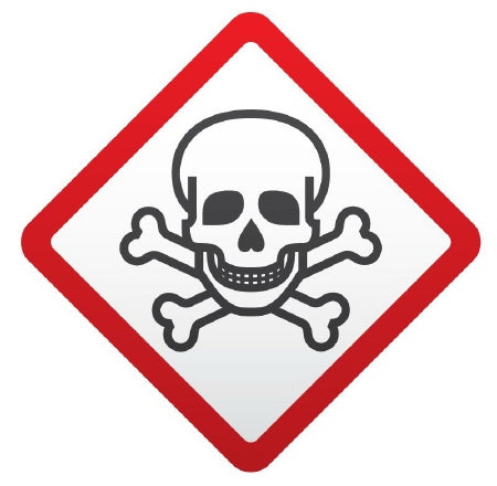 PDC - Pre-Printed Label pdc Warning Label Red / White Paper GHS Symbol Black Biohazard 1-1/2 X 1-1/2 Inch - ULGHS6