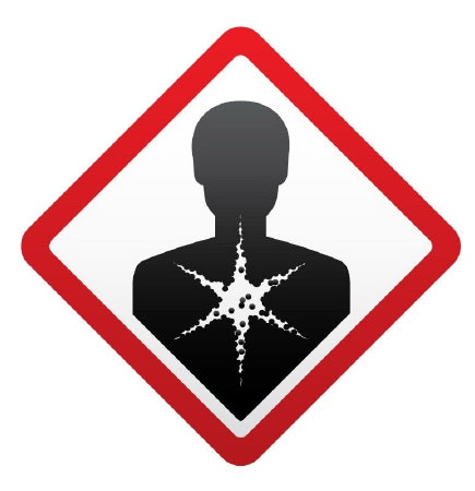 United Ad Label PDC Pre-Printed Label Warning Label Symbols White 1-1/2 X 1-1/2 Inch - ULGHS8