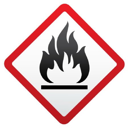 UAL - Pre-Printed Label Warning Label Red / White Paper GHS Symbol Black OSHA 1-1/2 X 1-1/2 Inch - ULGHS9