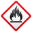 UAL - Pre-Printed Label Warning Label Red / White Paper GHS Symbol Black OSHA 1-1/2 X 1-1/2 Inch - ULGHS9