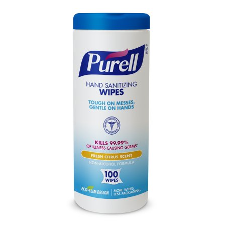 Purell - Hand Sanitizing Wipe 100 Count BZK (Benzalkonium Chloride) Wipe Canister - 9111-12