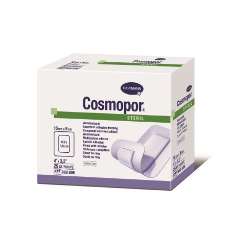 Cosmopor - Adhesive Dressing 3-1/5 X 4 Inch Nonwoven Rectangle White Sterile - 900806