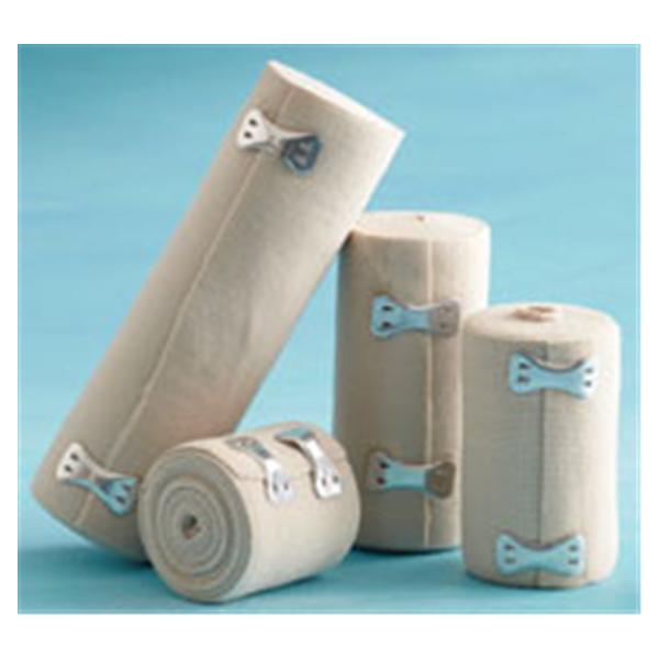 Henry Schein Bandage 4"X4.5Yd Stretch Elastic Clip Closure Tan Lf Non-Sterile 10/Bx, 5 Bx/Ca - 9004679