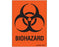 Shamrock Scientific - Pre-Printed Label Warning Label Orange Paper Biohazard Black Biohazard 2-1/4 X 3 Inch - SBH-1