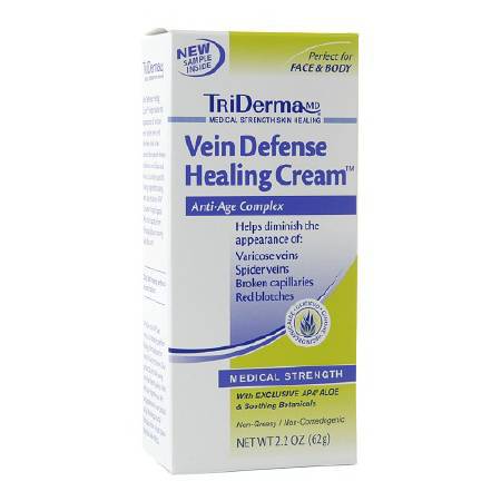 Genuine Virgin Aloe Corp dba Triderma TriDerma MD Vein Defense Skin Correction Cream 2.2 oz. Tube Unscented Cream - 74025