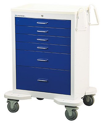 Classic Series - Cart 25 X 32 X 39-3/4 Inch Blue 1 Drawer, 6 Inch / 1 Drawer, 9 Inch / 4 Drawers, 3 Inch - C-627-K-2B