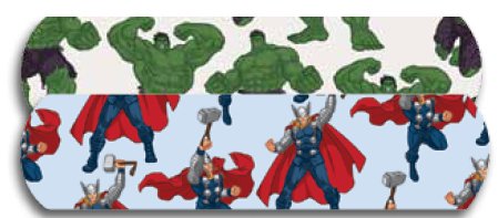 Dukal Stat Strip Adhesive Strip 3/4 X 3 Inch Plastic Rectangle Kid Design (Hulk and Thor) Sterile - 1087937