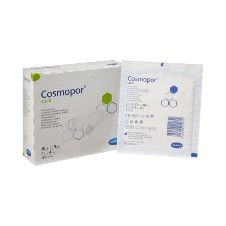 Cosmopor - Adhesive Dressing 4 X 4 Inch Nonwoven Square White Sterile - 900820