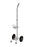 Alimed AliMed D or E Oxygen Cylinder Cart Chrome Plated Steel Without Drawers Silver - 980240