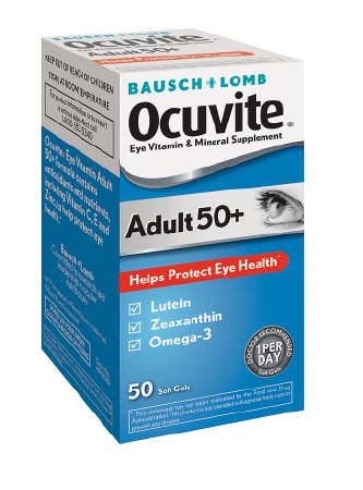 Valeant Pharmaceuticals Ocuvite Adult 50+ Multivitamin Supplement Ascorbic Acid / Vitamin E 30 IU - 150 mg Strength Softgel 50 per Bottle - 32420846530