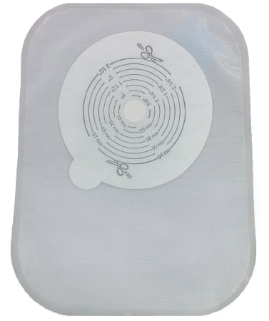 Genairex Securi-T Filtered Ostomy Pouch One-Piece System 8 Inch Length 1/2 to 2-1/2 Inch Stoma Closed End Trim To Fit - 7608001
