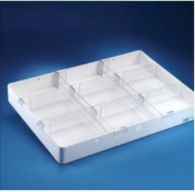 Waterloo Industries Unicart Divider Tray System 2.3 X 15.25 X 21.5 Inch White Plastic - DIAVTRAY-STD